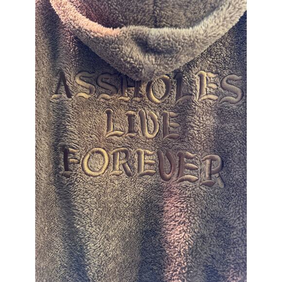 Bundle of 2 assholes live forever fleece teddy sherpa pullover hoodie sweatshir - Picture 4 of 13